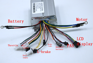 Controlador de velocidad sin escobillas para bicicleta eléctrica BLDC, controlador de Doble accionamiento de 36V/48V y 350W, con pantalla LCD, 1 Juego, 2 unidades - Product Image 5