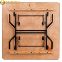 Mesa Plegable Cuadrada de Madera Contrachapada Resistente de 48 x 48 Pulgadas (4 Pies) para Banquetes, Alquiler para Fiestas