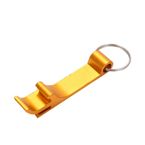 Ouvre-bouteille en alliage d'aluminium, mini, portable, porte-clés, forme plate, personnalisable avec logo, pour bière - Product Image 1