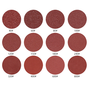Nhôm Oxit giấy nhám Velcro đĩa mài mòn giấy nhám màu đỏ cho chà nhám & đánh bóng hỗ trợ OEM Multy-Loại - Product Image 5
