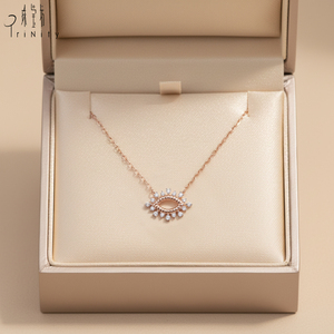 Collar de Alta Calidad, Minimalista, Hecho a Mano, para Uso Diario, con Diamante Natural Auténtico y Colgante de Oro Rosa de 18K - Product Image 6