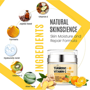 Per Erbicos curcuma vitamina C crema per il viso illuminante idratante idratante nutriente cura della pelle lenitiva - Product Image 4