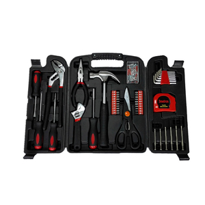 Kit de herramientas manuales para el hogar, mini kit de herramientas plegable de tres partes, destornilladores, alicates, cuchillo, martillo, cinta métrica, kit de herramientas básicas para mecánicos y para el hogar. - Product Image 1
