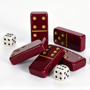 Fabricant de dominos professionnels en résine violette OEM ODM, double 6, avec logo personnalisé, écologiques, pour jeux de table. - Product Image 6