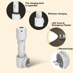 Luz Nocturna con Enchufe EU/US, Lámpara de Pared Automática, Portátil, Recargable, con Encendido/Apagado Automático, Linterna, Luz de Lectura, para Interiores, Escaleras, Pasillos, Arte - Product Image 6