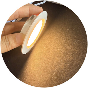 Trắng bạc 3 wát LED nội ánh sáng lõm trong gắn Led <span class=keywords><strong>Puck</strong></span> ánh sáng DC12V DC24V dưới tủ LED ánh sáng cho tủ quần áo tủ quần áo - Product Image 1