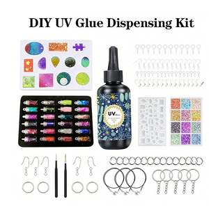 Kit de Bricolage en Résine UV pour la Fabrication de Bijoux, Époxy Transparent Dur à Durcissement Rapide, Moules en Silicone pour Pendentifs, Boucles d'Oreilles, Porte-clés, Fleurs - Product Image 5