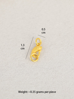 Fermoirs de bijoux en argent sterling 925 plaqué or, assortiment de crochets en S, crochets en M, fermoirs mousquetons pour la fabrication de bracelets et colliers DIY, vente en gros