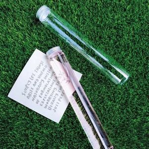 Botella de Plástico Transparente Personalizada, Alta, Larga y Delgada, de 300 ml y 500 ml, Vacía, para Bebidas, Leche, Té, Zumo, con Tapa - Product Image 3