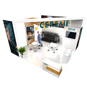 Izexpo 30 دقيقة حامل معرض سريع البناء كشك فاخر محمول خشبي ليد لافتة خلفية عرض مخصص كشك المعرض التجاري - Product Image 2