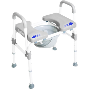 Asiento Elevador para Inodoro KMINA K30035, Silla de Inodoro con Asiento Ajustable (3 en 1) para Adultos, Blanco - Product Image 4