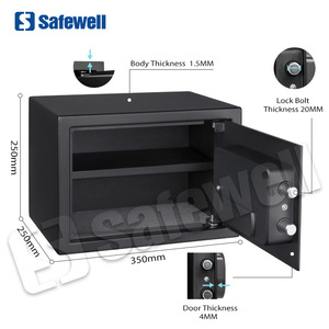 Safewell Hot Bán Coffre Pháo Đài Hộ Gia Đình Nhỏ Thép Kim Loại An Toàn Hộp Điện Tử Đồ Nội Thất Ẩn An Toàn Tiền Lưu Trữ Kỹ Thuật Số Khóa - Product Image 4