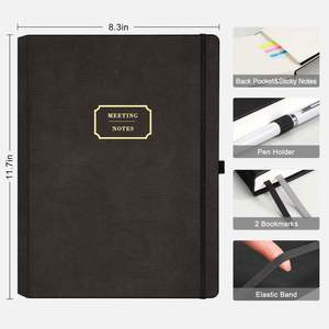 Custom Book Printing Leather Hardcover <b>Journal</b> A5 Thread Sewing Bound 80 GSM Customizable Project <b>Planner</b> Meeting Notebook Gift - Product Image 2