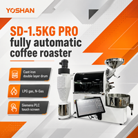 Tostadora de Café Eléctrica Mini Yoshan para el Hogar, con Pantalla Táctil, Control de Temperatura, Máquina para Tostar Granos de Café