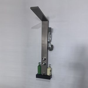 Water Droplet Sanitary Ware Shower Set Small Series Wall <b>Mounted</b> Top <b>Spray</b> With Digital Display And Five Water Settings - Product Image 1