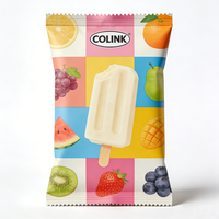 Sacs d'emballage pour sucettes glacées imprimés sur mesure, thermoscellables, de qualité alimentaire, résistants au congélateur, enveloppes en plastique pour desserts glacés