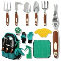 Ensemble d'outils de jardin en alliage d'aluminium léger résistant à la rouille, cadeaux de jardin idéaux, outils de jardin avec gants, kit essentiel pour désherbeur