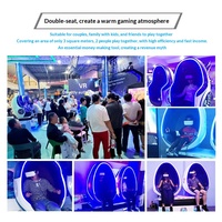 Chaises œuf de simulation VR 9D immersives populaires à 2 places, chaise œuf de jeu à mouvement 360° pour divertissement intérieur des enfants