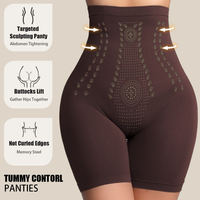 FF6293 Shorty gainant taille haute pour femme, effet ventre plat et remonte-fesses, sous-vêtement sculptant Faja