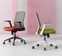 Chaise de bureau ergonomique en maille de luxe moderne pour conférences, avec accoudoirs réglables, fonction pivotante, mousse haute densité