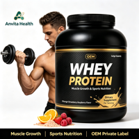 Poudre de protéines de lactosérum pour les culturistes adultes, les athlètes de salle de sport, la croissance musculaire, la nutrition sportive, complément alimentaire, étiquette privée OEM, 907g