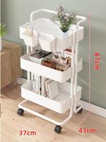 Chariot de rangement en métal multicouche pour la cuisine, la salle de bain et la maison Support mobile sur pied pour le salon et les toilettes