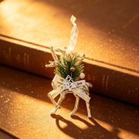 Ornements de Noël en plastique les plus vendus, motifs flocons de neige et élan, décorations de Noël