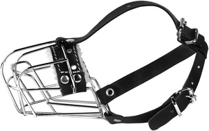 Durable <span class=keywords><strong>de</strong></span> la cesta <span class=keywords><strong>de</strong></span> alambre <span class=keywords><strong>perro</strong></span> <span class=keywords><strong>bozal</strong></span> <span class=keywords><strong>para</strong></span> perros pequeños <span class=keywords><strong>de</strong></span> cuero <span class=keywords><strong>de</strong></span> Metal Anti-morder Anti-Barking ajustable cachorro mascota hocico del <span class=keywords><strong>perro</strong></span> - Product Image 3