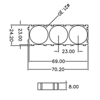 Soporte Modular Encajable Premium de ABS+PC de Fábrica Original para Baterías 21700 1x3 3P, Soporte de Empalme y Separador de Celdas Cilíndricas