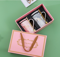 Grande tasse en céramique à motif marbré avec couvercle et cuillère, tasse à boire pour la maison, tasse à petit-déjeuner pour céréales et café, logo personnalisé disponible