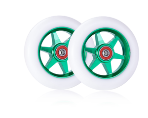 Bajo precio 88A Core 100mm 120mm Pro Stunt <span class=keywords><strong>Scooter</strong></span> Ruedas Negro sobre cromo pulido PU Material <span class=keywords><strong>MGP</strong></span> Kick Extreme Scooters - Product Image 4