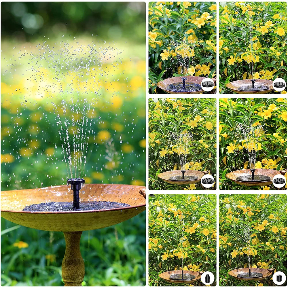 Mini Solar Water Fountain Pool Waterfall solar water pump Garden Decoration Outdoor Bird Bath solar fountain