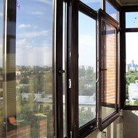 Porte coulissante moderne en aluminium et verre trempé pour balcon, véranda, cloison intérieure/extérieure, étanche