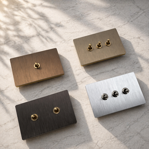 Copertura per Interruttore a Levetta in Alluminio Standard USA 118 Premium, Fornitura Diretta dalla Fabbrica, Placca per Presa a Muro per Progetti Residenziali e Alberghieri - Product Image 1