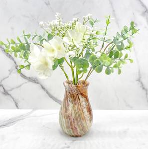 Vaso <span class=keywords><strong>in</strong></span> Vetro e Marmo Personalizzato, <span class=keywords><strong>Vasi</strong></span> <span class=keywords><strong>in</strong></span> Marmo Verde Onice <span class=keywords><strong>Naturale</strong></span>, Decorazioni per la Casa, Vaso per Fiori - Product Image 4