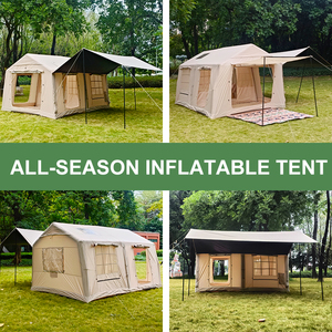 Carpa Inflable de Lujo Portátil de 12 m² para Acampar, para 6-8 Personas, Resistente, Impermeable, para las Cuatro Estaciones, con Bomba de Aire, de Tela Oxford - Product Image 6