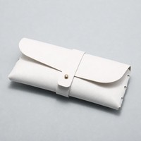 Estuche para Gafas de Sol Directo de Fábrica, Funda de Cuero con Botón a Presión, Tejido Intrecciato, Logotipo Personalizado