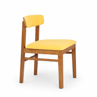 Chaise de salle à manger moderne en bois de frêne personnalisable pour hôtels et restaurants, usage commercial