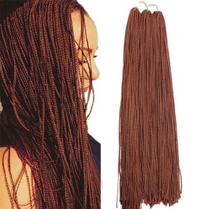 Vente chaude : Tresses Zizi Box Braid synthétiques, petites tresses à trois brins, pré-bouclées 3X, fines, pour crochet - Product Image 1