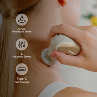 Pistolet de massage musculaire portable sans fil compact personnalisé, mini, pour les tissus profonds, massage par percussion du corps, 2 têtes
