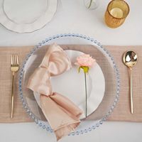 Assiette jetable en plastique cristal européen avec bordure dorée, vaisselle de luxe moderne pour mariages, banquets et steaks