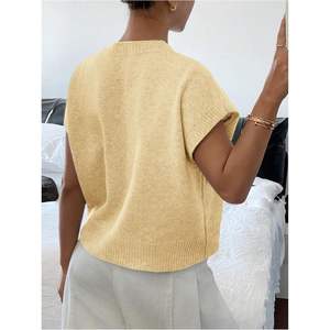 Suéter de Punto Personalizado para Mujer, Manga Corta, Diseño Floral 3D, Estilo Casual, Ropa de Moda Primavera, Anti-Pilling - Product Image 5