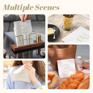 Serviettes de cocktail personnalisées pour animaux de compagnie pour mariages et anniversaires, serviettes de mariage personnalisées avec illustrations de chien ou de chat - Product Image 6