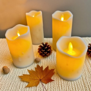 Bougies LED en plastique télécommandées pour Noël, anniversaires et Nouvel An - Décoration de bougies électriques pour l'ambiance de mariage et de la maison - Product Image 1