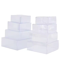 Boîte d'emballage cadeau transparente personnalisée, étanche, en PVC transparent, carrée
