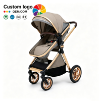 Poussette bébé réversible haut de gamme modèle S900, cadre en aluminium, pliable, amortisseur, 4 roues, plusieurs couleurs
