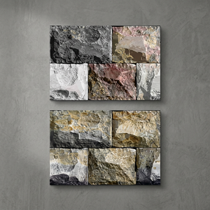Carreaux de mur en céramique d'extérieur 3D en céramique 300x450mm Carreaux numériques émaillés en porcelaine rustique pour la conception de murs d'élévation de bâtiments - Product Image 1