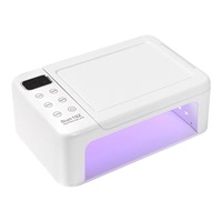 Table de manucure professionnelle 180W avec lampe UV LED multifonctionnelle 3-en-1 pour séchage de gel et repose-main pour ongles