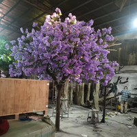 Arbre artificiel de cerisier rose sur mesure de 3,6 m à 3,9 m de haut pour mariages, restaurants, centres commerciaux et aménagements paysagers