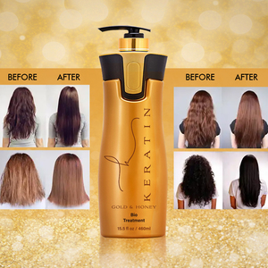 Keratin Gold & Honey 460 ml Queratina brasileña Bio con proteína Keratin Hair Straightener Tratamiento para el cabello - Product Image 5